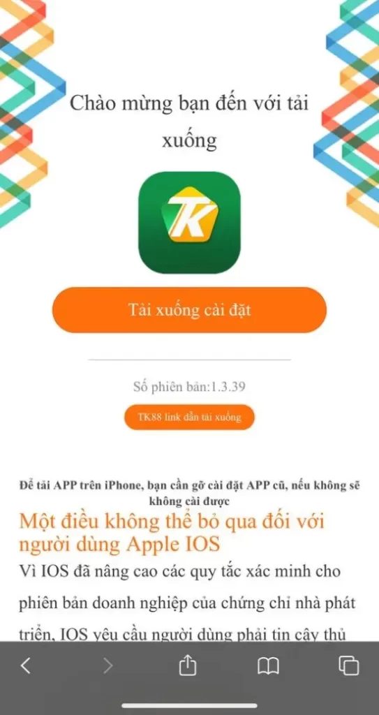 Chọn phiên bản IOS