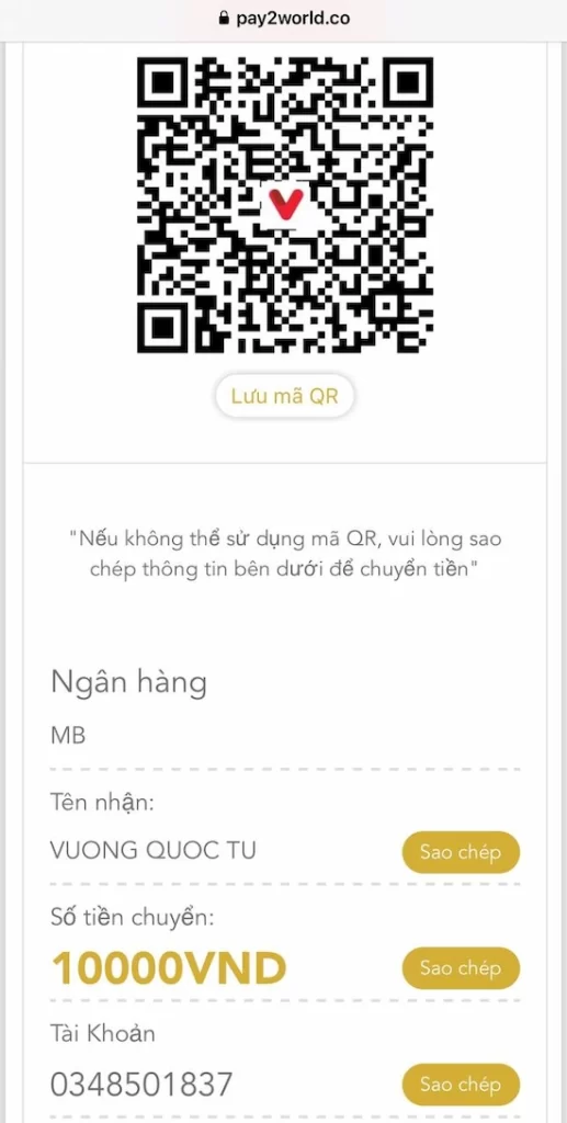 Thực Hiện Nạp Qua Quét Mã QR